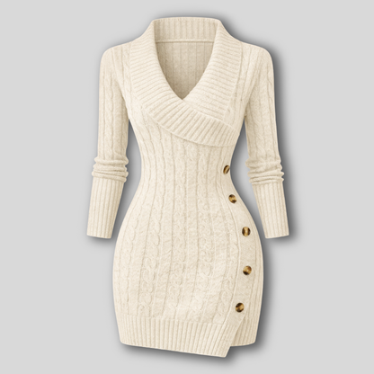 Samantha| Abito Maglione Con Collo E Maniche Lunghe