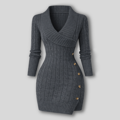 Samantha| Abito Maglione Con Collo E Maniche Lunghe