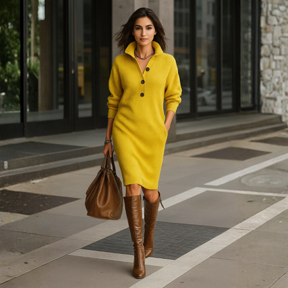 Marta| Abito In Maglia Con Bottoni