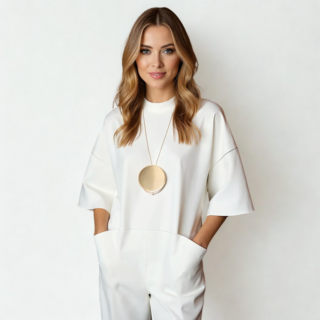 Monica™| Tuta Elegante A Maniche Corte