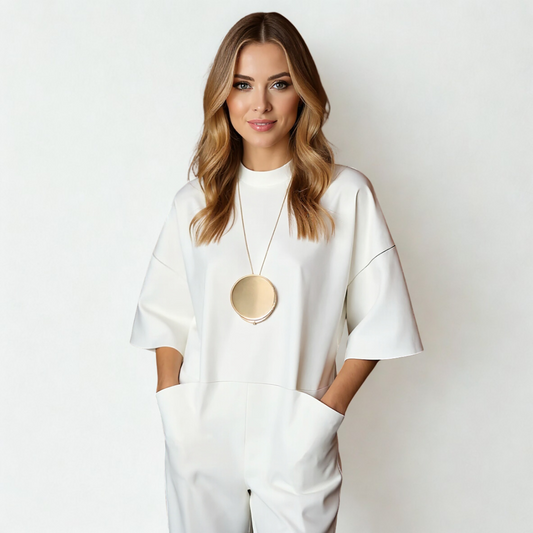 Monica™| Tuta Elegante A Maniche Corte