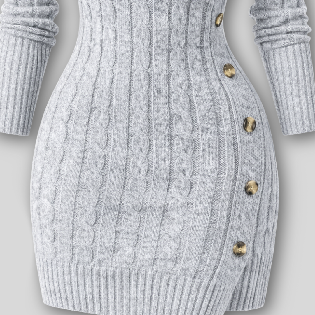 Samantha| Abito Maglione Con Collo E Maniche Lunghe