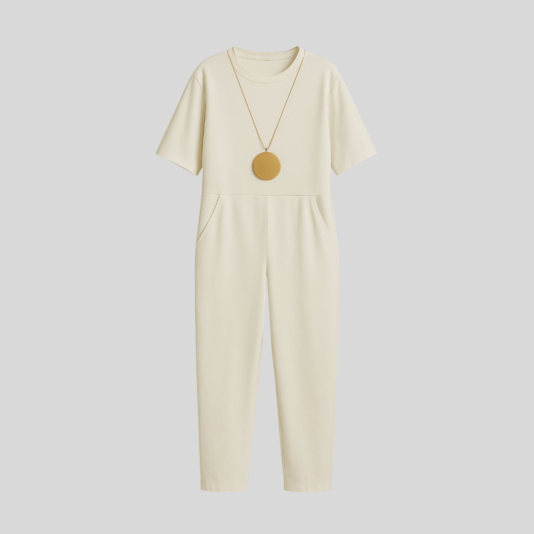 Monica™| Tuta Elegante A Maniche Corte