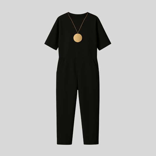 Monica™| Tuta Elegante A Maniche Corte