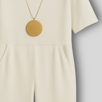 Monica™| Tuta Elegante A Maniche Corte