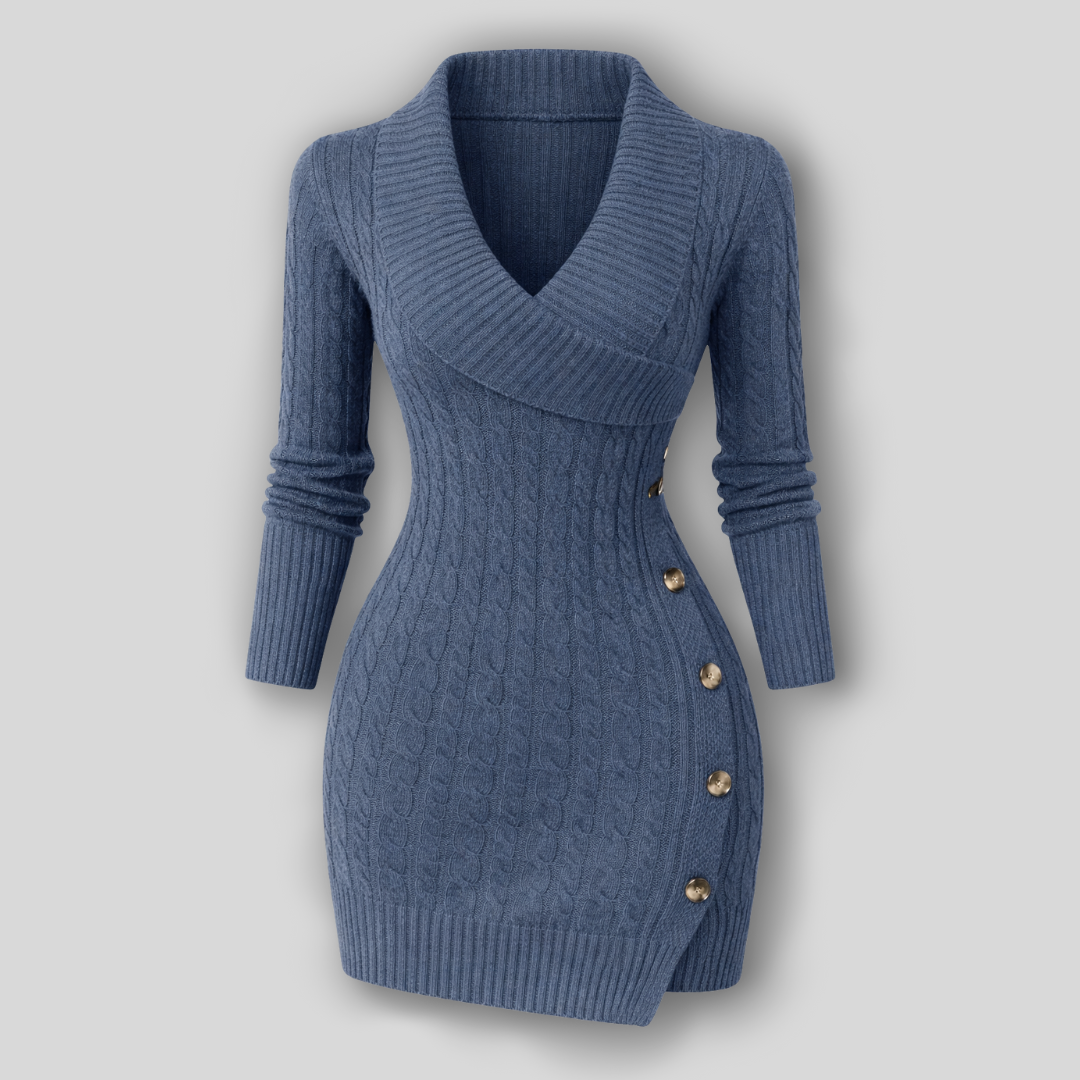 Samantha| Abito Maglione Con Collo E Maniche Lunghe