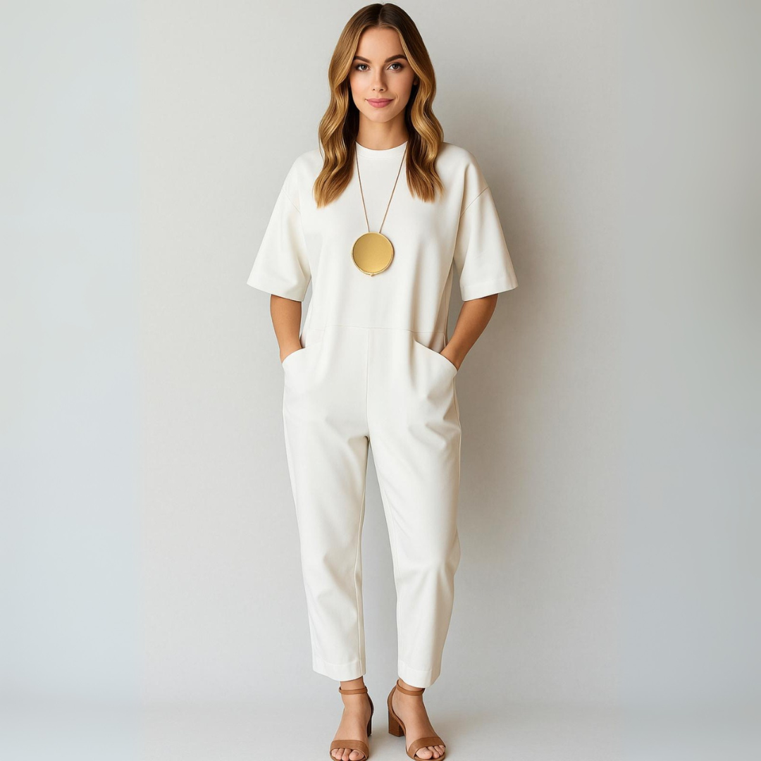 Monica™| Tuta Elegante A Maniche Corte