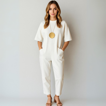 Monica™| Tuta Elegante A Maniche Corte
