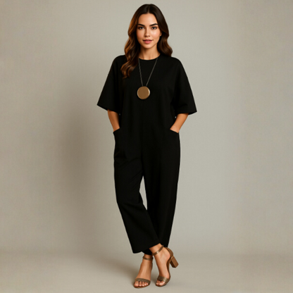 Monica™| Tuta Elegante A Maniche Corte